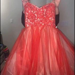 Grad or prom beautiful red dress